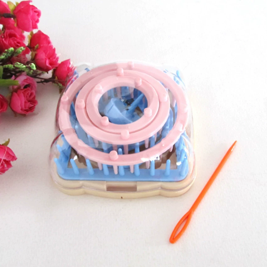 DIY вязальный инструмент квадратная вязальная машина шерстяная вязальная машина с цветочной сеткой квадратная вязальная машина