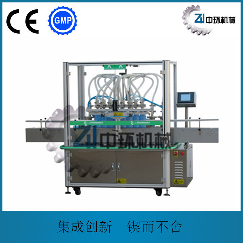 自动液体灌装机 直线式液体灌装机灌装机械44是44中环ZHS-81KW100