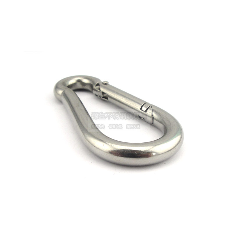 源生 304不锈钢弹簧钩登山扣环 保险扣 弹扣链条扣