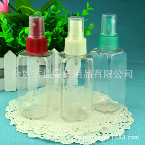 120mlpet塑料瓶方形喷雾瓶 透明方形香水瓶 化妆品塑料喷瓶