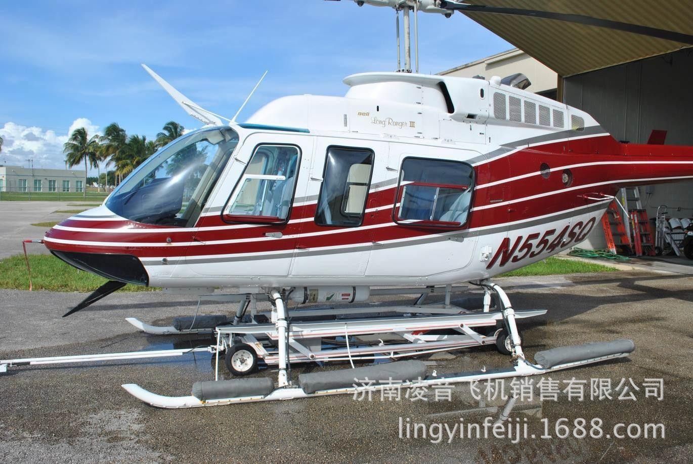 浙江温岭私人飞机租赁 84款贝尔206L-3直升飞机 温岭直升机价格