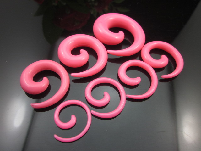 Acrylic Pink Snail Ear Expander Piercing Jewelry Wholesale Cartilage Earring detail image 10