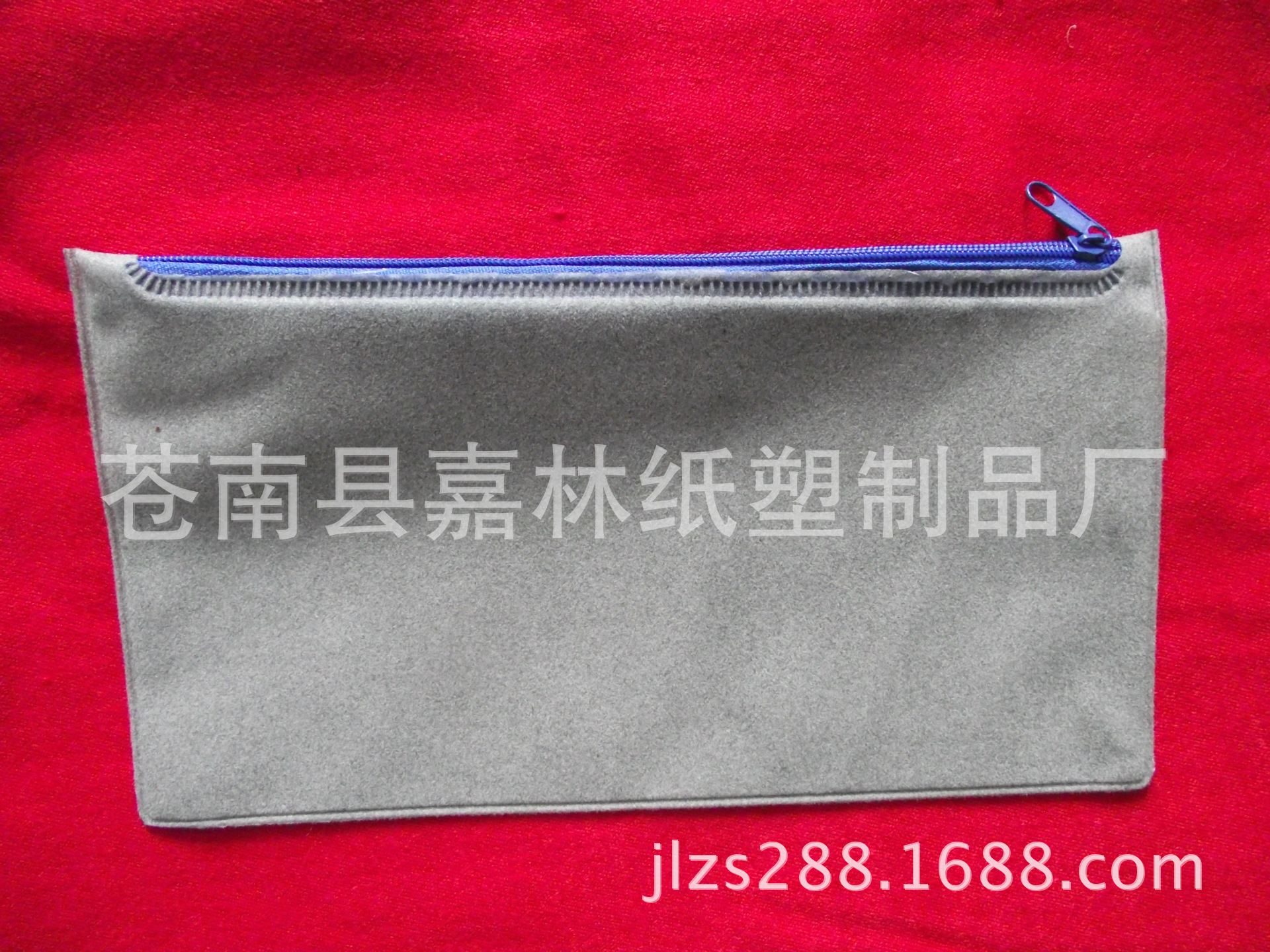 植绒文具笔袋绒布礼品笔袋绒布包装袋植绒拉链包装袋