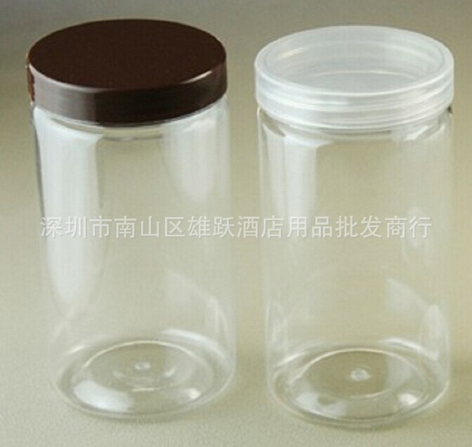 坚果罐 茶花罐 透明塑料罐 食品包装瓶 密封罐 6512 575个/件