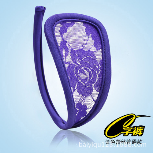 Women's sexy and interesting lace transparent C-shaped underwear, men's and women's C-shaped underwear, invisible T-pants, manufacturer wholesale