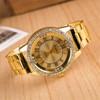 Fashionable trend metal bracelet, men's watch suitable for men and women, quartz watches, diamond encrusted, wish, ebay