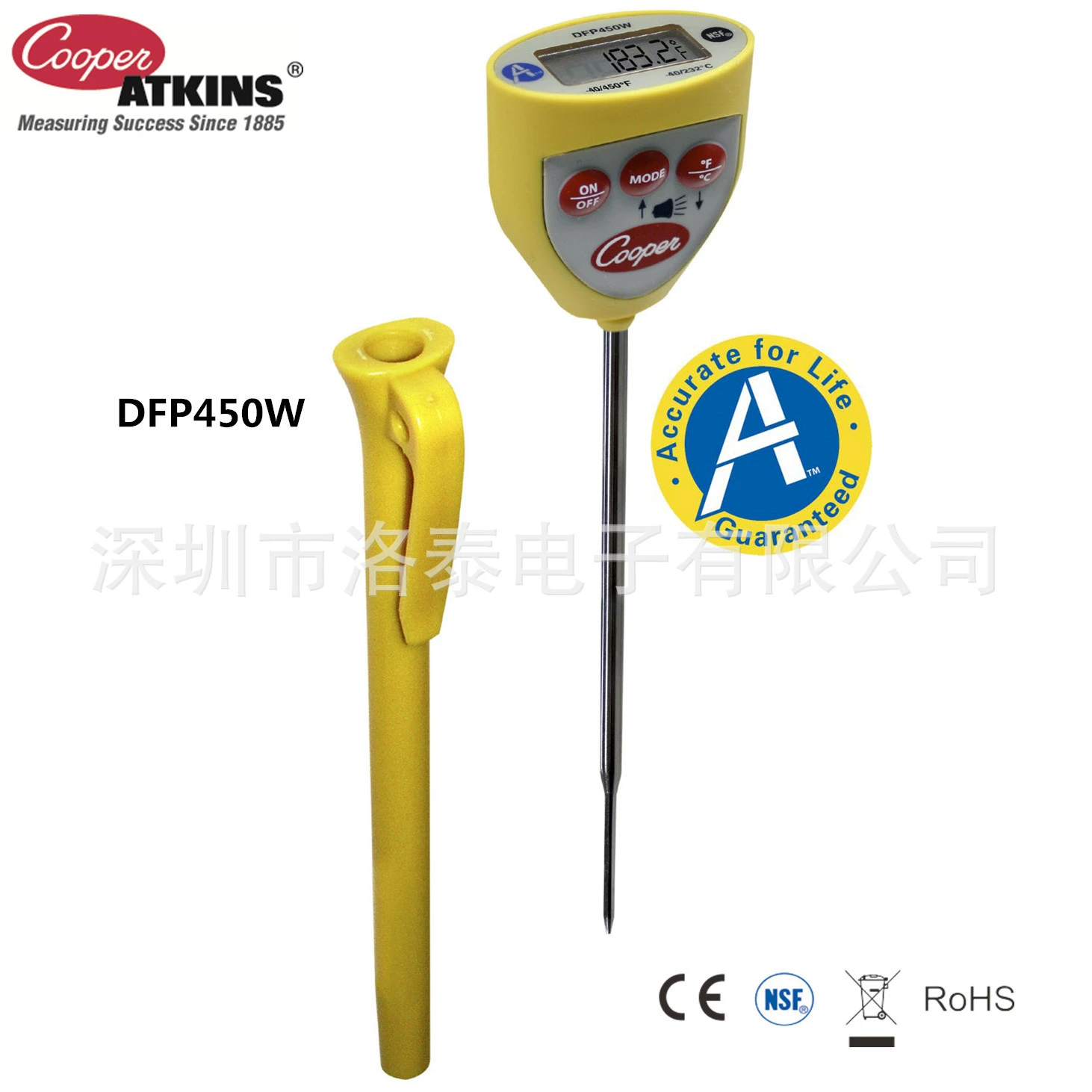 [США Купер-Аткинс] DFP450W посудомоечная машина термометр пищевой Зонд термометр