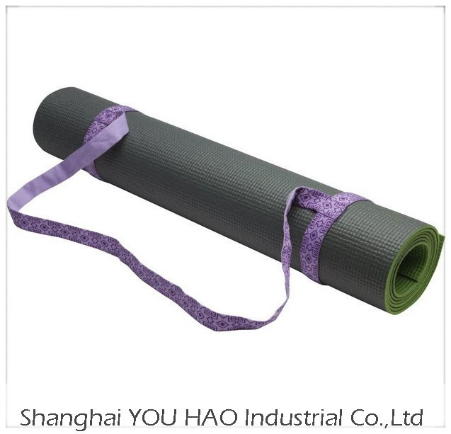 Фиолетовый жаккард Фитнес Скакалка Коврик Ремень Йога Велкро йога коврик полипропиленовая лента ремешок двойного назначения эластичный ремень