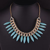 Fashionable turquoise short necklace, wish, European style, city style