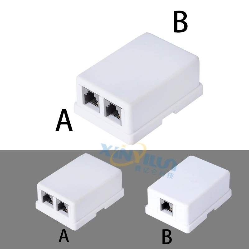 6P2C телефон тройник одна женщина на две женские телефонные розетки 2-жильный телефон тройник коробка адаптер RJ11