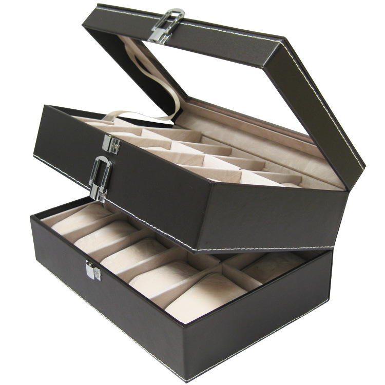 皮革表盒 手表盒 手表收纳盒 手表包装盒 6/10/12/20位 精品