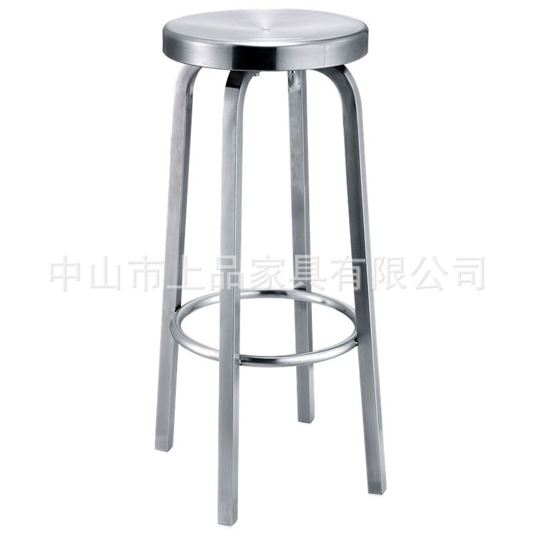 厂家直销【SP-SC256】简约时尚全不锈钢吧椅 吧台高脚椅子 圆凳子