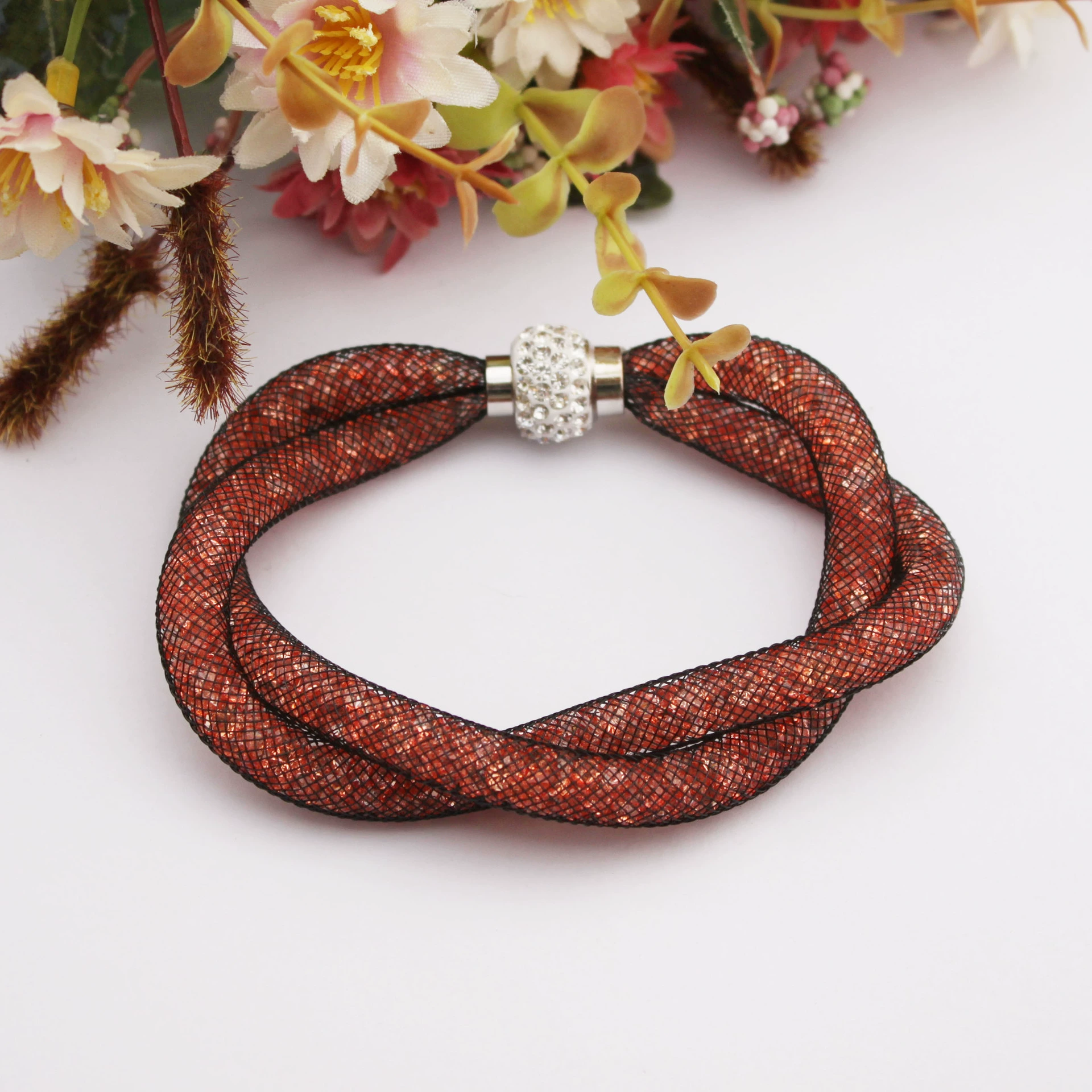 Woven magnetic bracelet handmade, European style