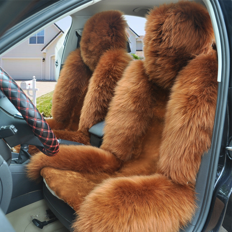 汽车坐垫 冬季 羊毛坐垫 新款毛绒车垫汽车用品通用车座垫套包邮|ru