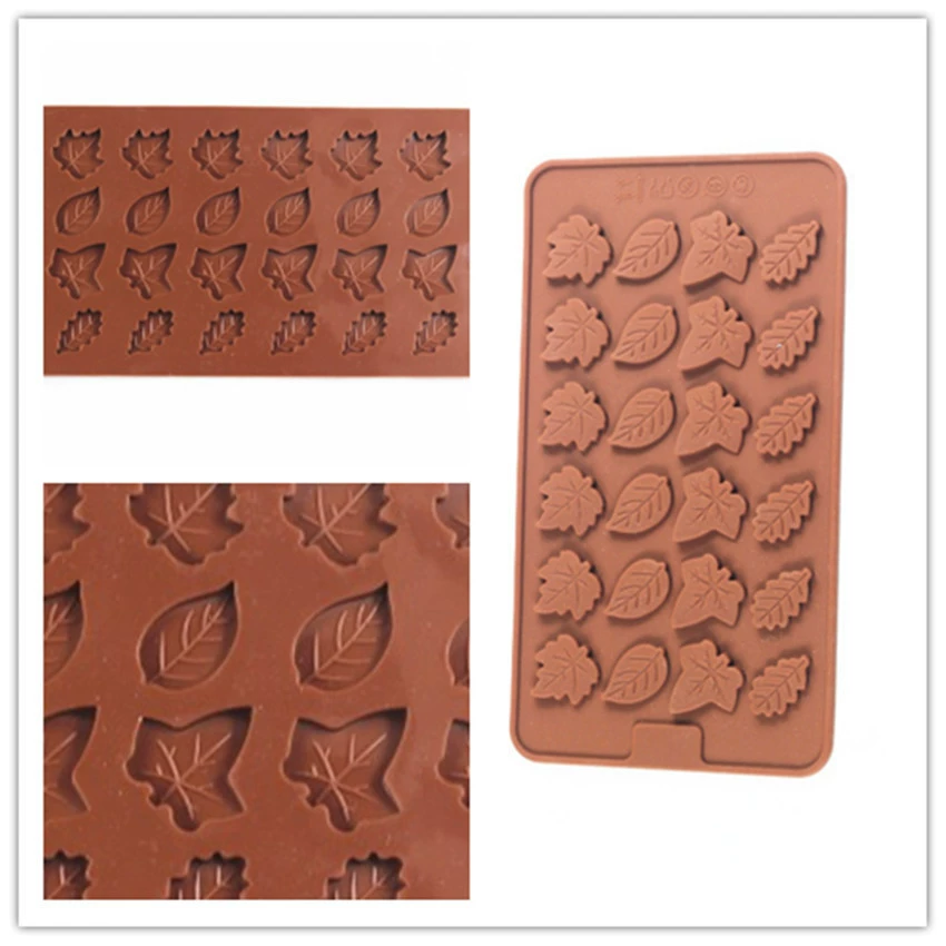 Силиконовая форма с розовым листом DIY шоколадный инструмент форма для печенья флип сахарный торт форма