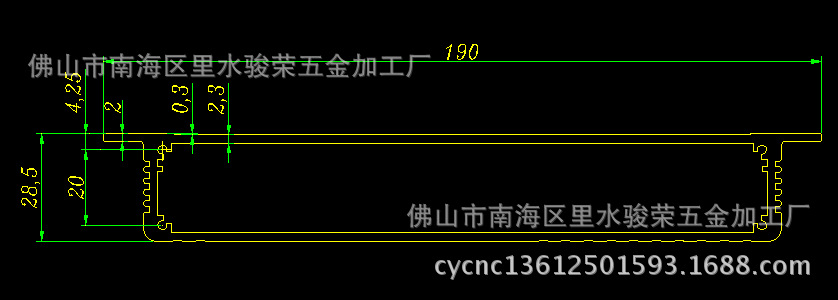 鋁合金散熱器 鋁殼圖紙