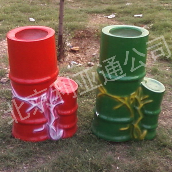 厂家卡通仿竹形垃圾桶、公园果皮箱、户外垃圾桶、景区垃圾桶