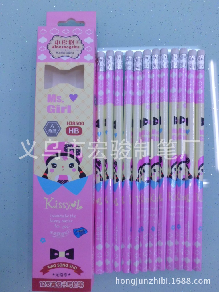 厂家直销小松树学生铅笔办公款hb12支盒装现货批发不断芯详情图4