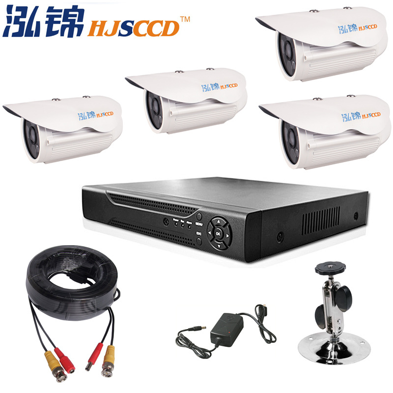 Kit de equipos de monitoreo de 4 vías Kit de cámaras de monitoreo de alta definición de seguridad de fabricación