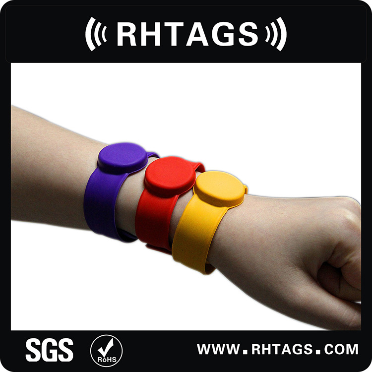 低频125KHz手腕带、高频13.56MHz手腕带、TK4100硅胶手腕带防水