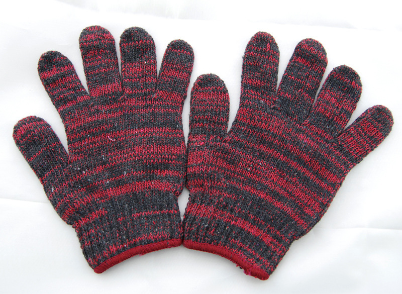 爆款勞保紅花手套加厚款 耐磨800克手套 勞保手套批發 廠家直供