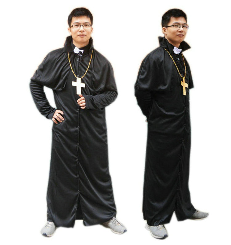 成人牧师袍教士服装 修士套装 神父服装 教父服装传教士服装订做-阿里巴巴