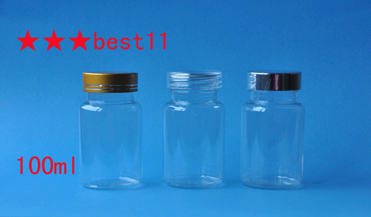 100ml保健品瓶 金属盖瓶 透明塑料瓶 PET瓶 药瓶