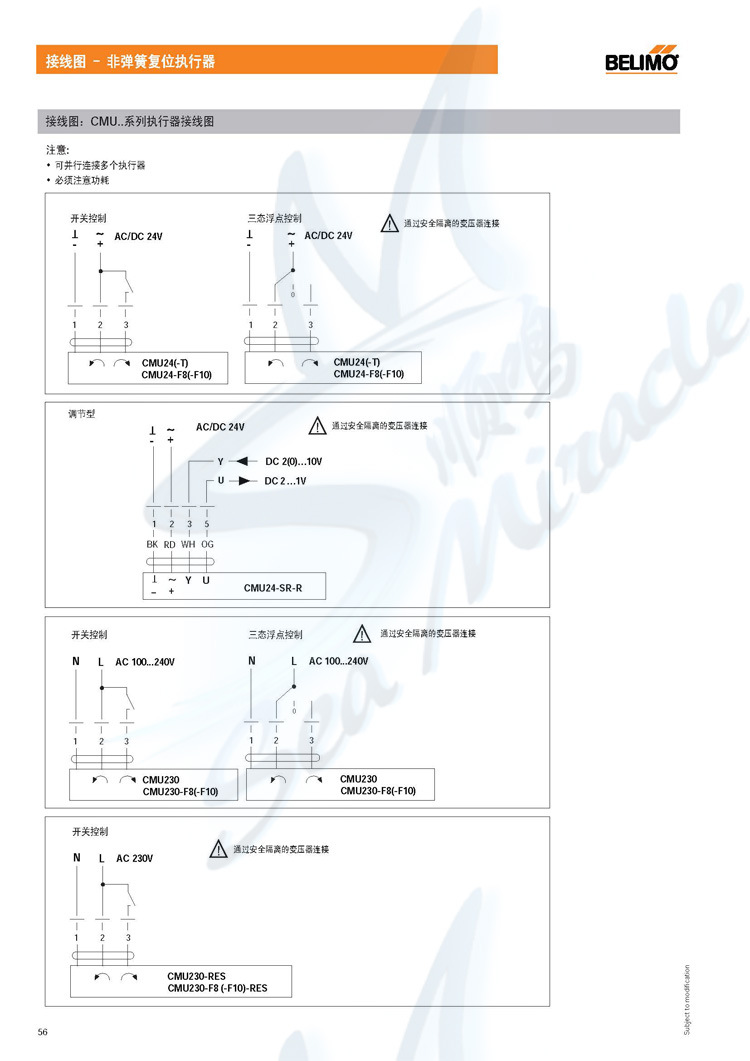 BELIMO 搏力谋 CMU230-F10 电动风门执行器 风阀执行器 2Nm 搏力谋