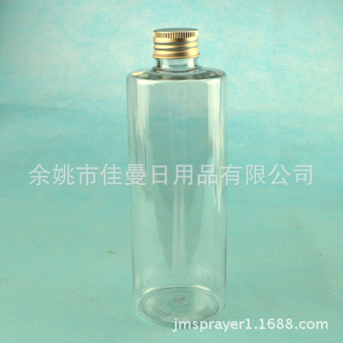 300ml 透明平肩铝盖瓶纯露瓶塑料瓶