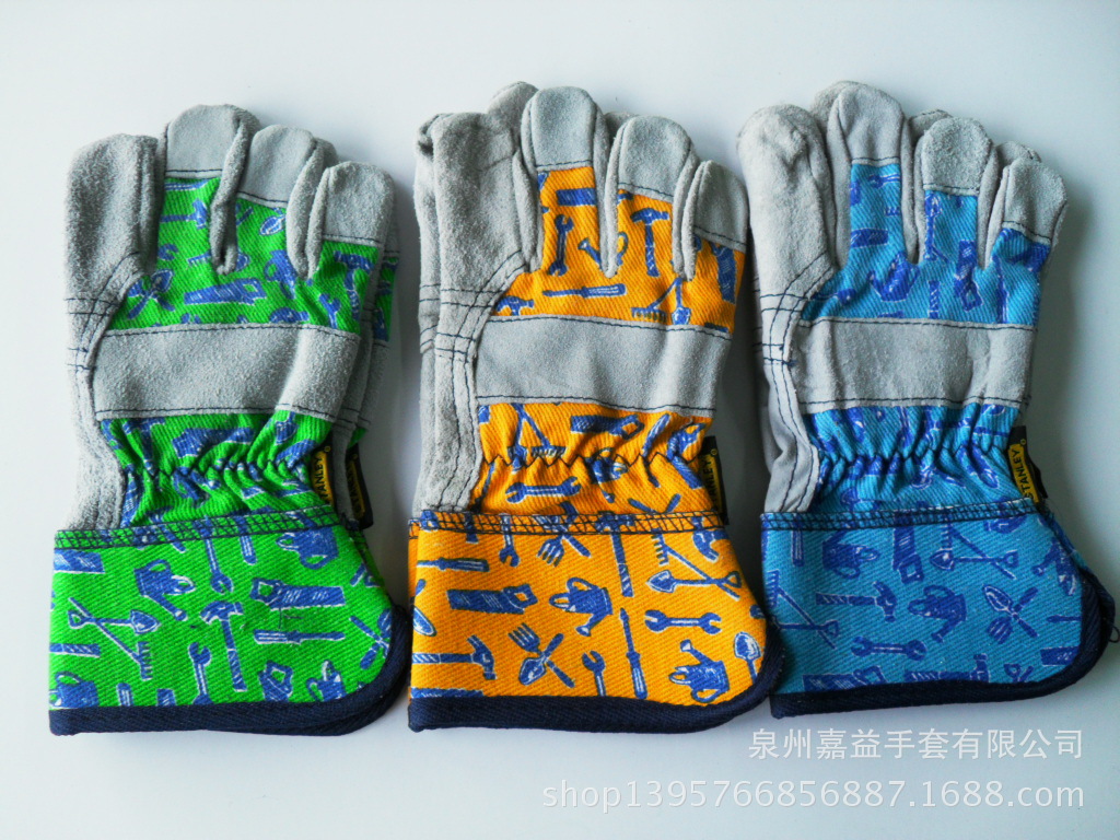 牛二层皮女装手套