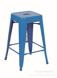 Производители поставляют в европейском стиле железные стулья. Tiemill Stools. Высокий стул с высоким содержанием фут, стул с таблицей табурета Tinnut Metal