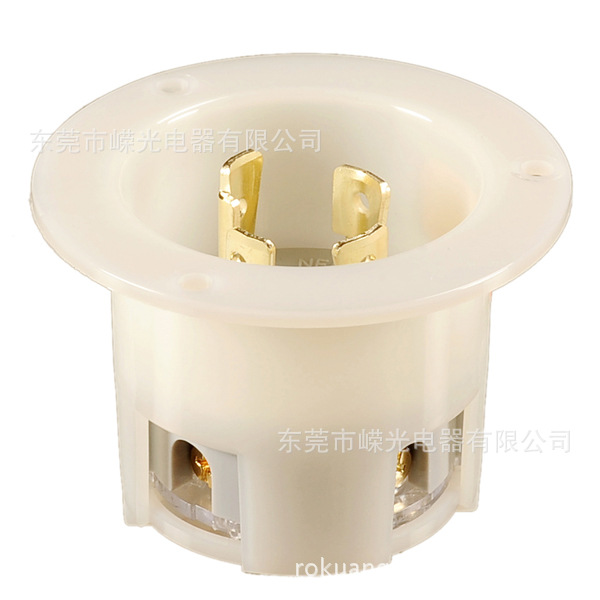 J-527 Flanged暗装插头 NEMAL15-30P 美规防松插头 防脱落插头