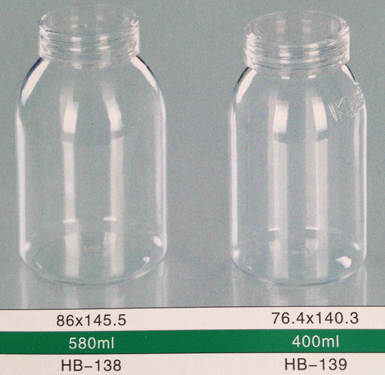 厂家直销 高透明PET保健品瓶 双层盖 颜色可定