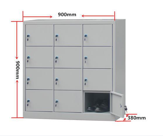 鋼製十二門鞋櫃