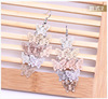 Fashionable earrings, copper accessory, wholesale