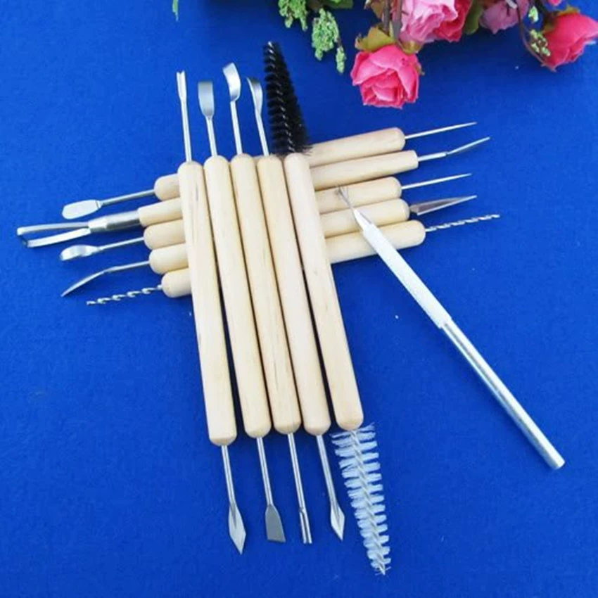 Глиняные инструменты для скульптуры 11 шт. Костюм Радий проволочный нож глина мягкая керамика DIY гончарное моделирование резной нож глиняные инструменты для скульптуры