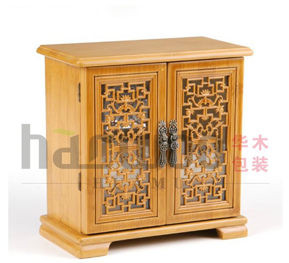 高档木质首饰盒 复古中国风饰品盒 项链包装盒 珠宝收纳盒