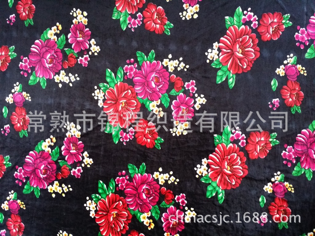 生产 韩国绒布印花 不倒绒印花 可来样定