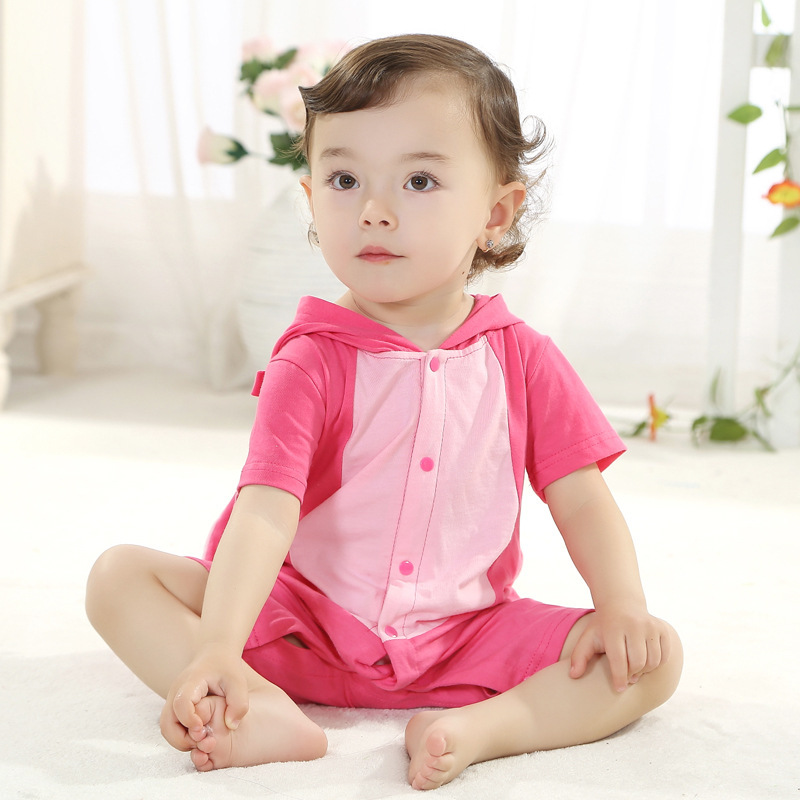 夏季新款婴幼儿奇乐兔正品纯棉造型哈衣爬服厂家直销YH929