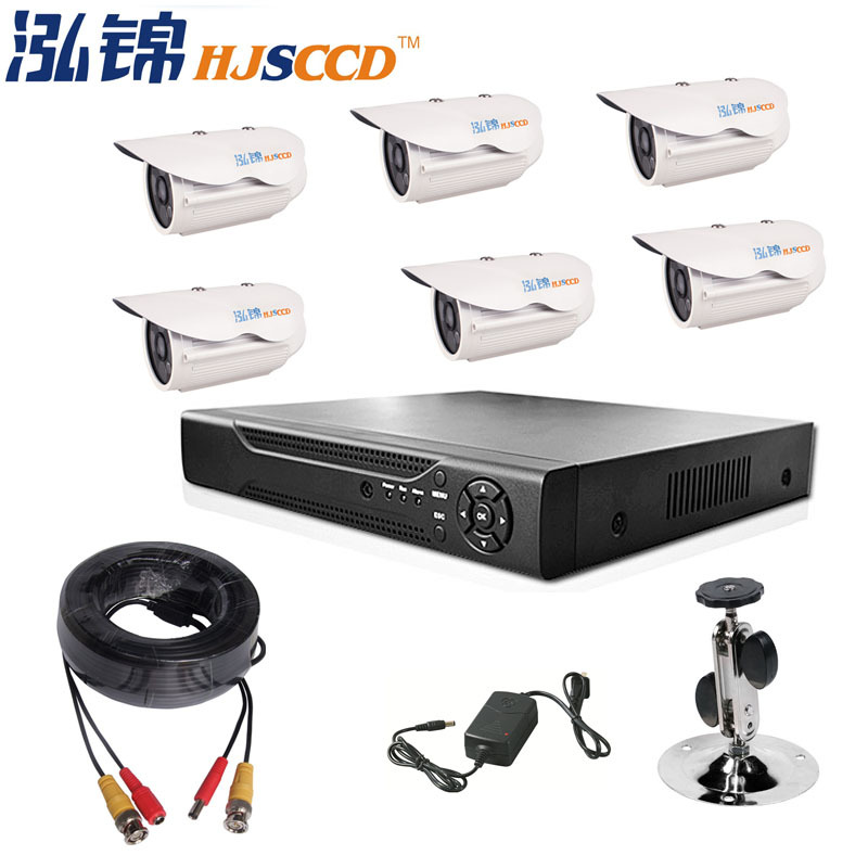 Paquete de equipos de monitoreo de 6 vías Paquete de cámaras de monitoreo de alta definición Paquete de monitores de seguridad Fabricante