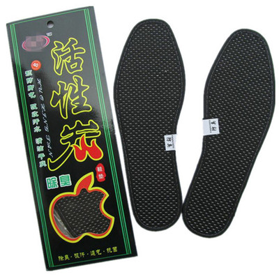 厂家批发地摊货源活性炭鞋垫 男女通用透气防臭吸汗竹炭鞋垫|ms