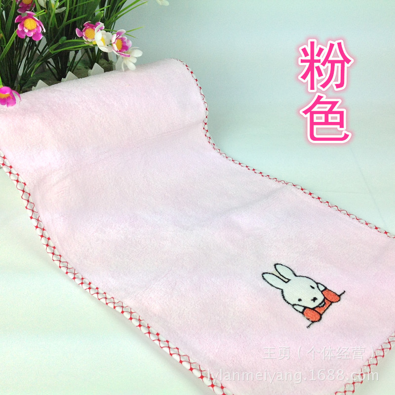 磨毛绣兔子童巾
