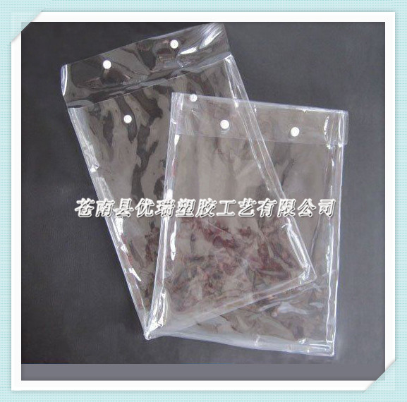 Clear winter pvc button bag fo