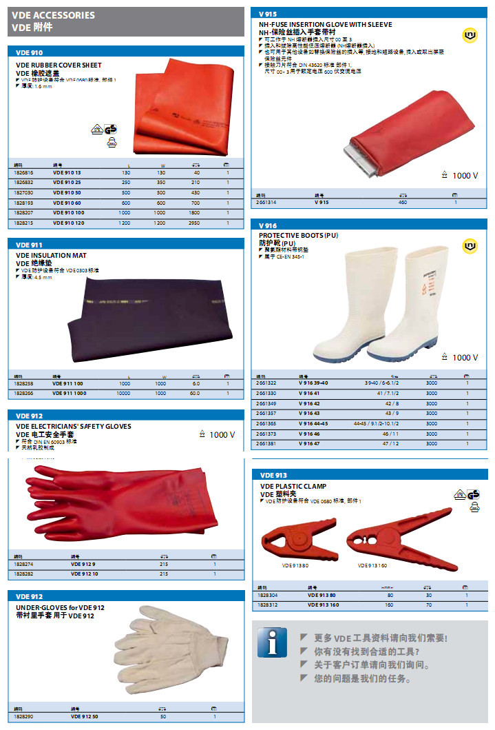 吉多瑞 VDE附件 德国品质  绝缘达1000V