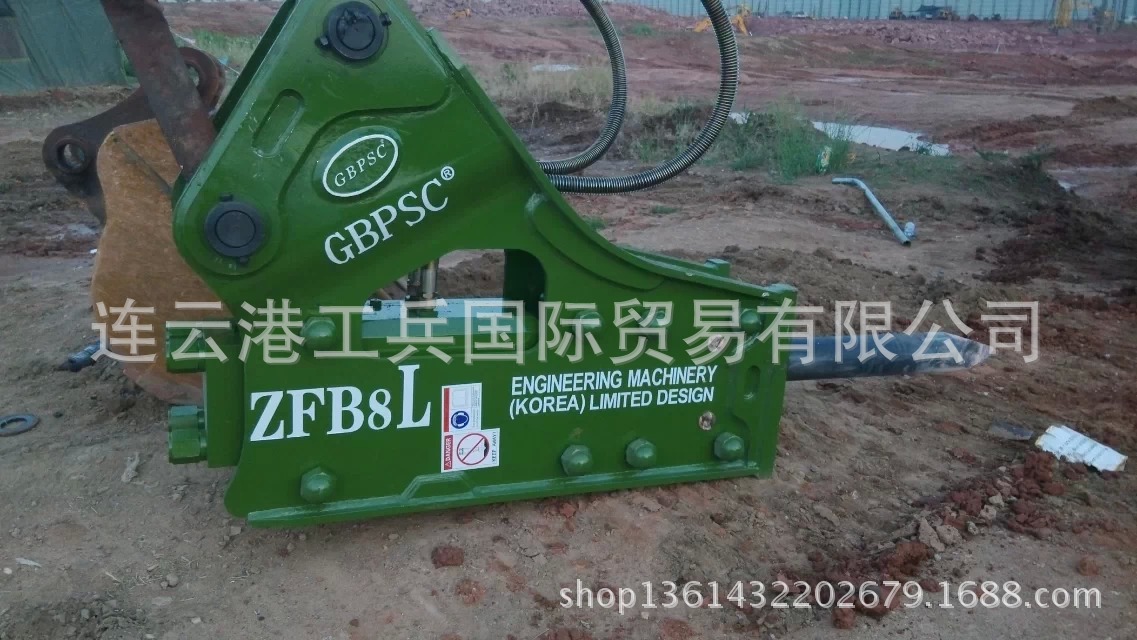 挖机附属 工兵破碎锤 炮头机  油锤 ZFB8L钎杆140适用三一徐工