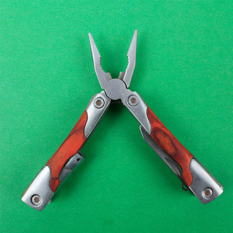 多功能不锈钢 彩木钳子广告促销礼品 户外野营工具批发 迷你钳子