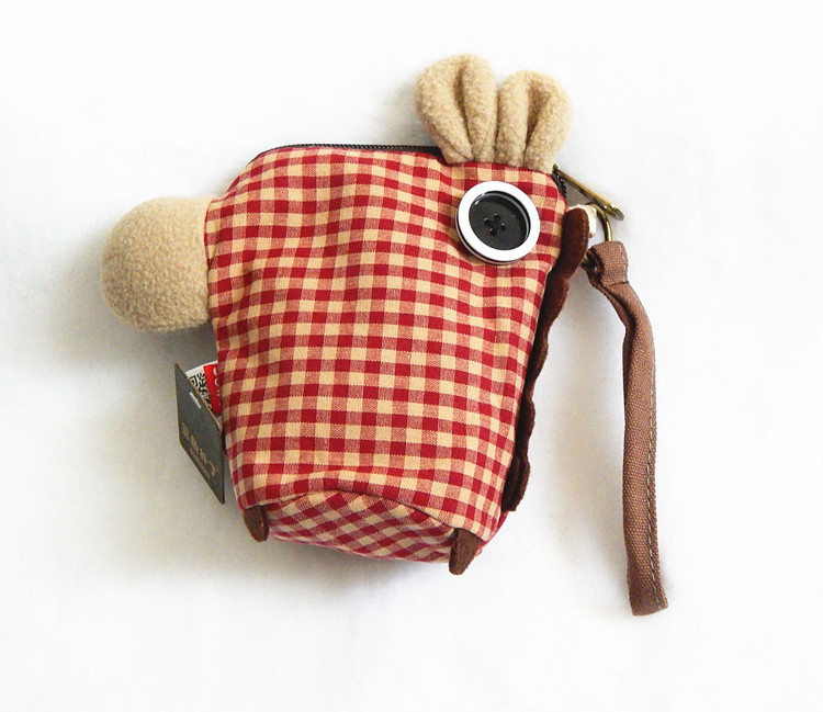 三色补丁椰子马手拎杂物包