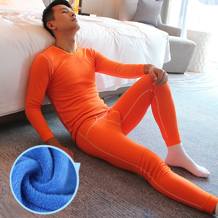 Men's Thermal Underwear Wholesale Hjl Thickened Fleece Autumn and Winter Long Johns Set Men's 861
