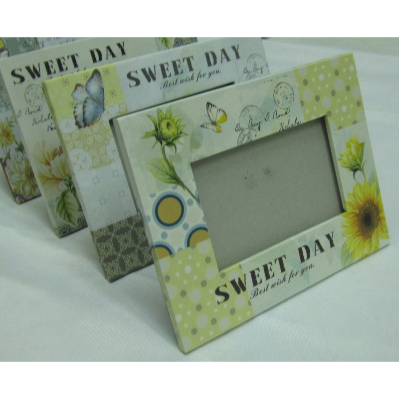 Hongyi factory order MDF pasting photo frame/canvas picture frame/customizable Picture/retro cloth photo frame