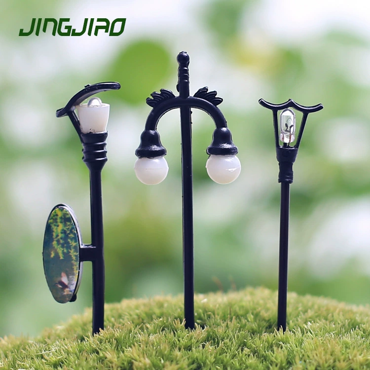 菁娇 Moss micro-landscape simulation mini street lamp with billboard garden lamp ground lamp material DIY decoration